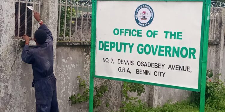 Edo State Govt Seals Deputy Governor’s Office Amid Ongoing Dispute