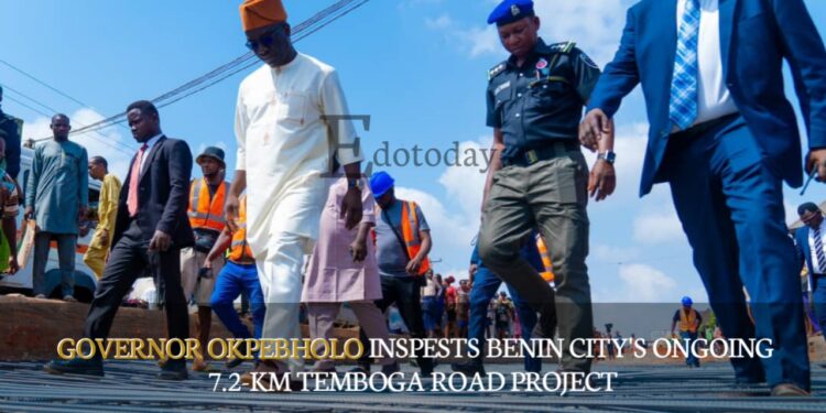 Governor Okpebholo Inspests Benin City’s Ongoing 7.2-Km Temboga Road Project