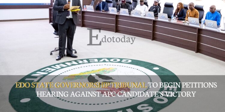 Edo State Governorship Tribunal To Begin Petitions Hearing Against APC Candidate’s Victory