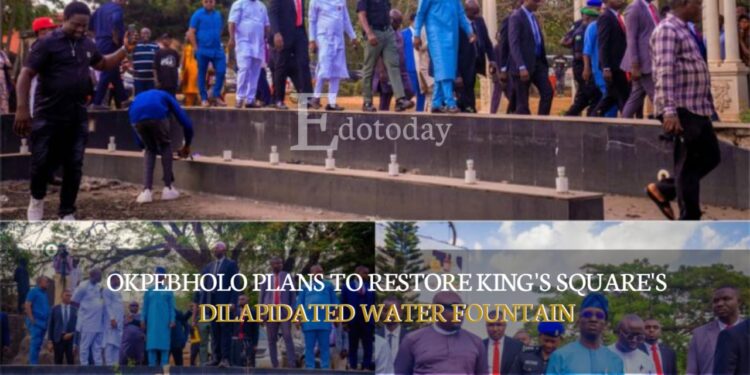 Okpebholo Plans To Restore King’s Square’s Dilapidated Water Fountain