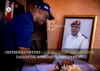 Okpebholo Offers Late NLC Chief Ebiogbodin’s Daughter Immediate Employment 