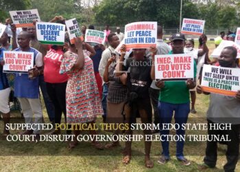 Suppected Political Thugs Storm Edo State High Court, Disrupt Governorship Election Tribunal