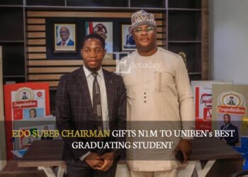 Edo SUBEB Chairman Gifts N1M To UNIBEN’s Best Graduating Student