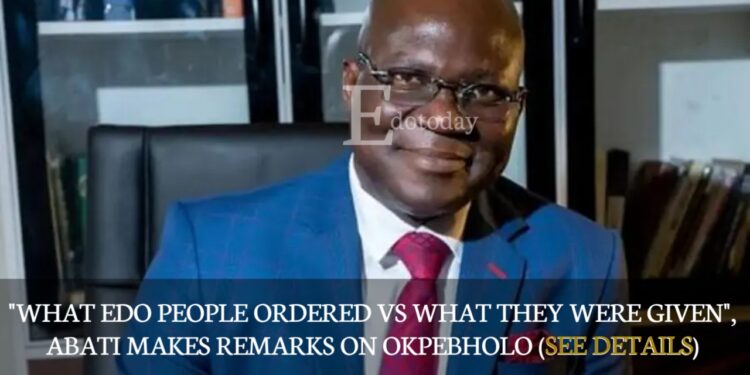 “What Edo People Ordered VS What They Were Given”, Abati Makes Remarks On Okpebholo (SEE DETAILS)