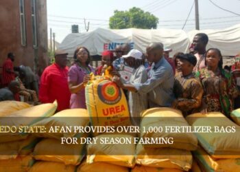 EDO STATE: AFAN Provides Over 1,000 Fertilizer Bags For Dry Season Farming
