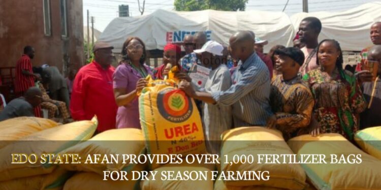 EDO STATE: AFAN Provides Over 1,000 Fertilizer Bags For Dry Season Farming