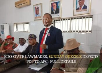 Edo State Lawmaker, Sunday Ojiezele Defects PDP To APC : FULL DETAILS