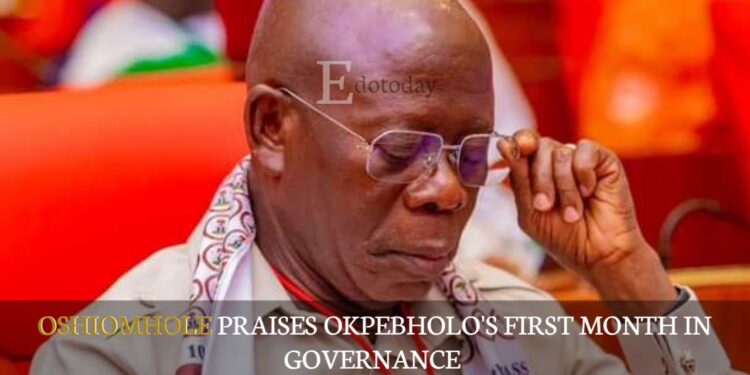 Oshiomhole Praises Okpebholo’s First Month In Governance