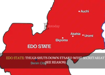EDO STATE: Thugs Shuts Down Etsako West Secretariat (SEE REASON)