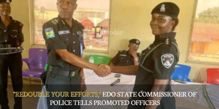 “Redouble Your Efforts,” Edo State Commissioner of Police Tells Promoted Officers