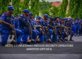 NSCDC: 15 Unlicensed Private Security Operators Arrested (DETAILS)