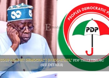 “Coup Against Democracy In Edo State,” PDP Tells Tinubu (SEE DETAILS)
