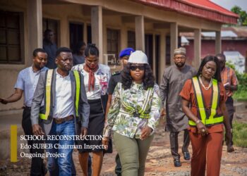 SCHOOL RECONSTRUCTION: Edo SUBEB Chairman Inspects Ongoing Project