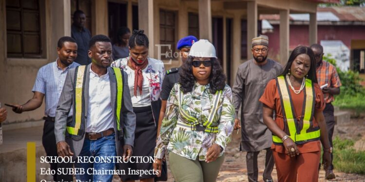 SCHOOL RECONSTRUCTION: Edo SUBEB Chairman Inspects Ongoing Project