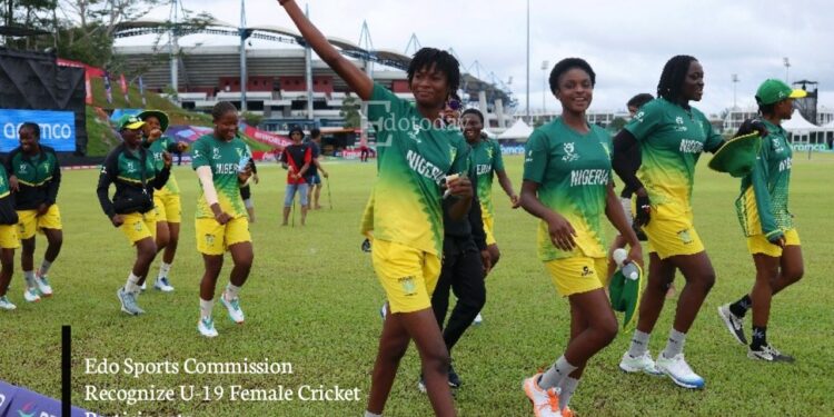 Edo Sports Commission Recognize U-19 Female Cricket Participants