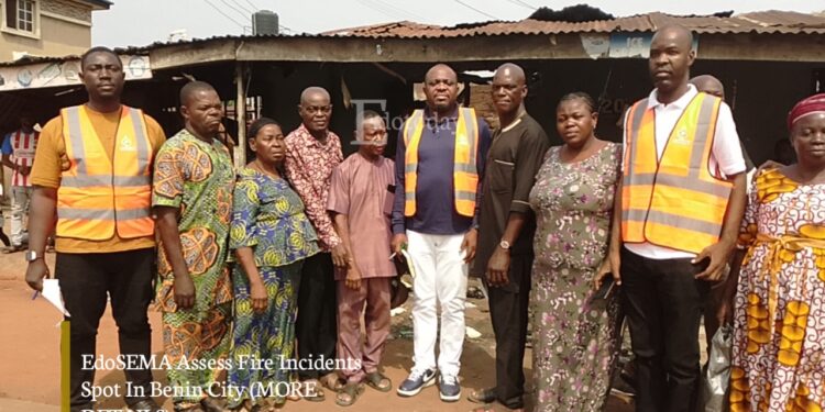 EdoSEMA Assess Fire Incidents Spot In Benin City (MORE DETAILS)
