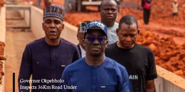 Governor Okpebholo Inspects 36Km Road Under Construction