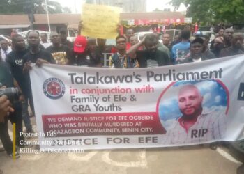 Protest In Edo Community Over Brutal Killing Of Disabled Man