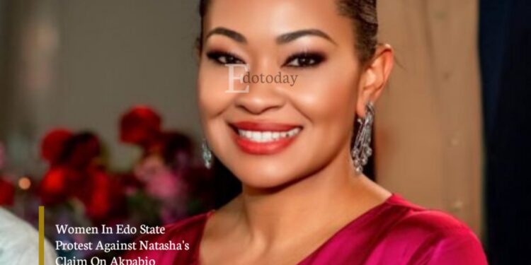 Women In Edo State Protest Against Natasha’s Claim On Akpabio