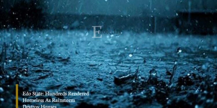 Edo State: Hundreds Rendered Homeless As Rainstorm Destroy Houses