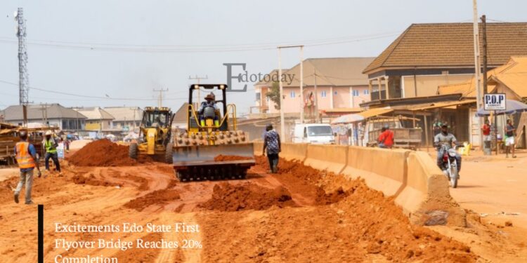 Excitements Edo State First Flyover Bridge Reaches 20% Completion