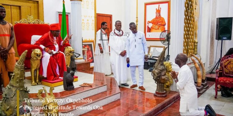 Tribunal Victory: Okpebholo Expressed Gratitude Towards Oba Of Benin, Edo People
