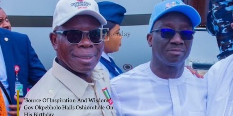 “Source Of Inspiration And Wisdom,” Gov Okpebholo Hails Oshiomhole On His Birthday