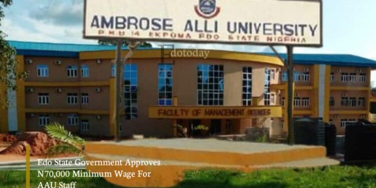 Edo State Government Approves N70,000 Minimum Wage For AAU Staff
