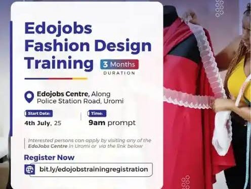 EdoJobs Announces 3-Month Fashion Design Training