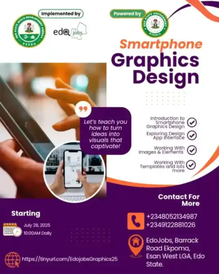 EdoJobs Opens Registration for Smartphone Design Program