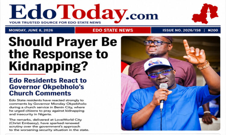 Edo Residents React to Governor Okpebholo’s Church Comments