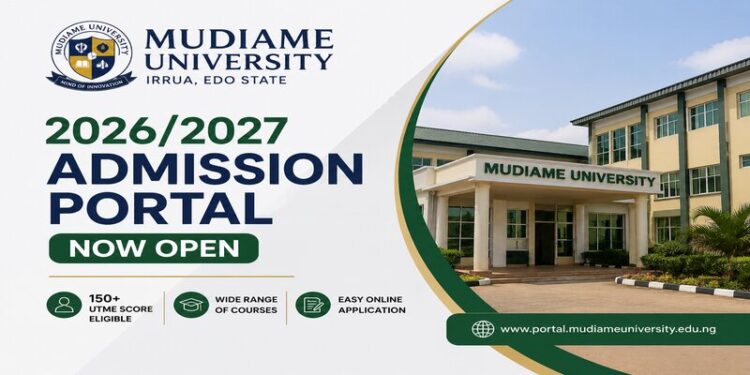 Mudiame University Irrua Opens 2026/2027 Admission Portal