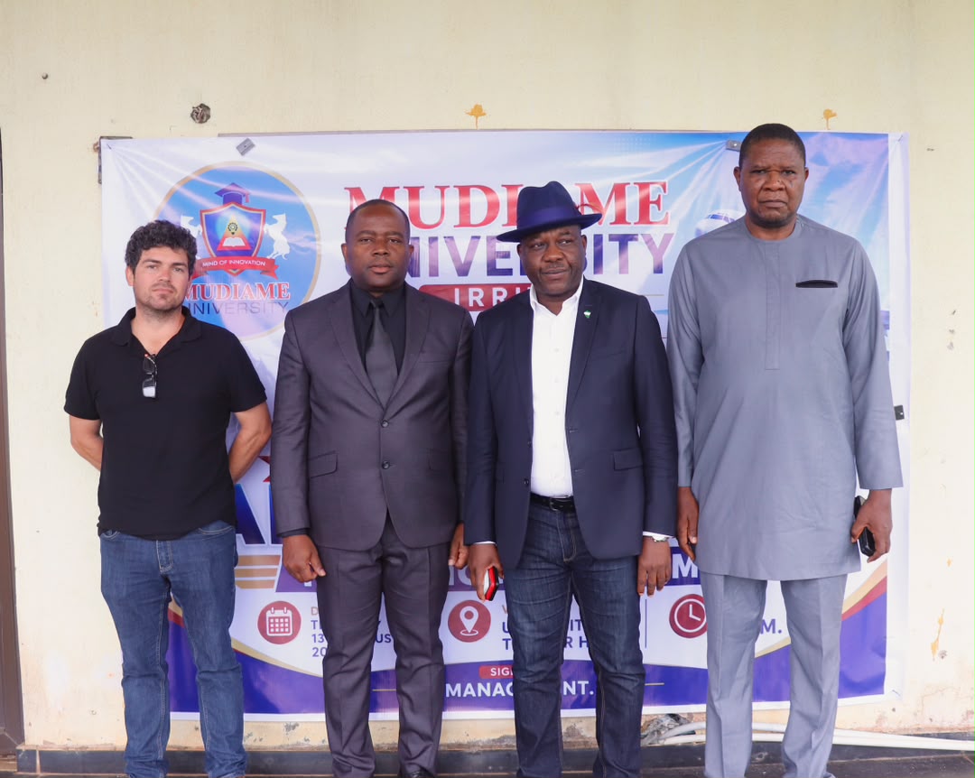 The Mudia Mudiame University  chancellor , Vice chancellor, the MD of aeronautics consulting  and kyle crely a professional pilot and aircraft mechanic