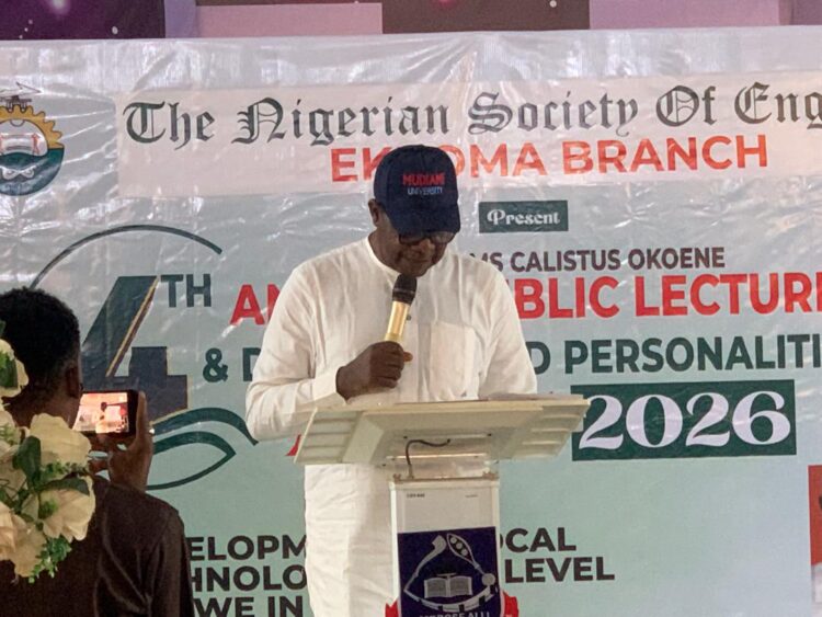 Mudiame University Vice-Chancellor Represents NSE President at 4th Annual Public Lecture and Distinguished Personalities Award Ceremony