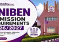 UNIBEN Admission Requirements