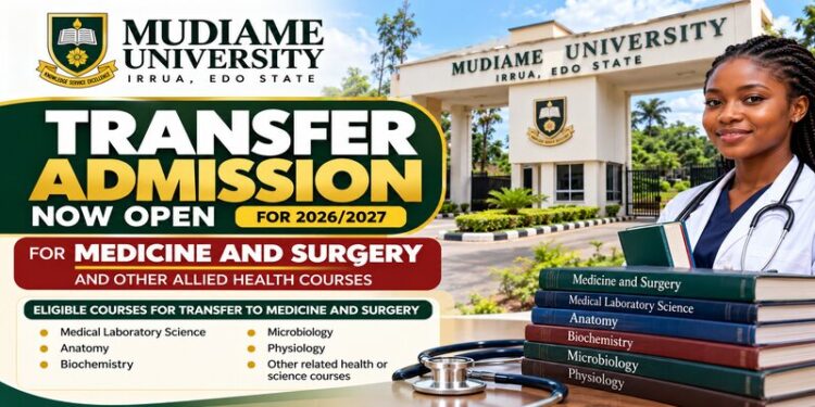 Mudiame University Opens Transfer Admission for Medicine and Surgery